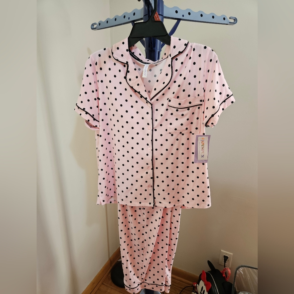 Joy Spun Pink Polka Dot Pajamas